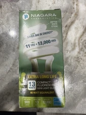 Lot of 2 NIAGARA CONSERVATION Warm WHITE CFL Long Life Light