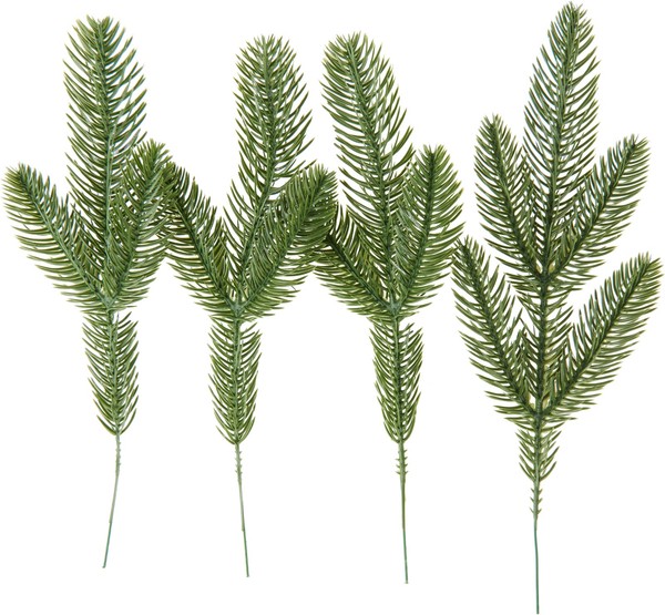 Vbs Tannenzweig Mit 3 Spitzen, 4 StüCk, 25 Cm LäNge, Ideale Weihnachtsdeko-image