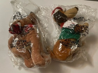 VTG All Dogs Go To Heaven Christmas Carol Plush Pair Charlie