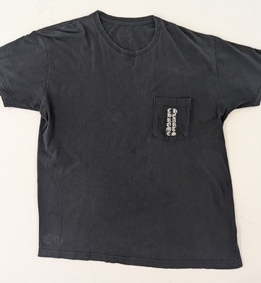 Chrome Hearts Scroll Logo Pocket T-Shirt Black XL Made In USA Collector Piece