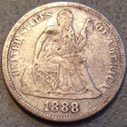 1888 LIBERTY SEATED DIME E-76  YOU GRADE