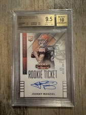 2014 Panini Contenders Johnny Manziel Auto #240 Beckett 9.5/10 CLEAN