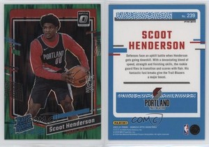 2023 Panini Donruss Optic Rated Green Shock Prizm Scoot Henderson #239 Rookie RC