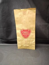 Vintage Chief Oshkosh Beer Paper Bag: “Brewed on the Beautiful Shores of … NOS
