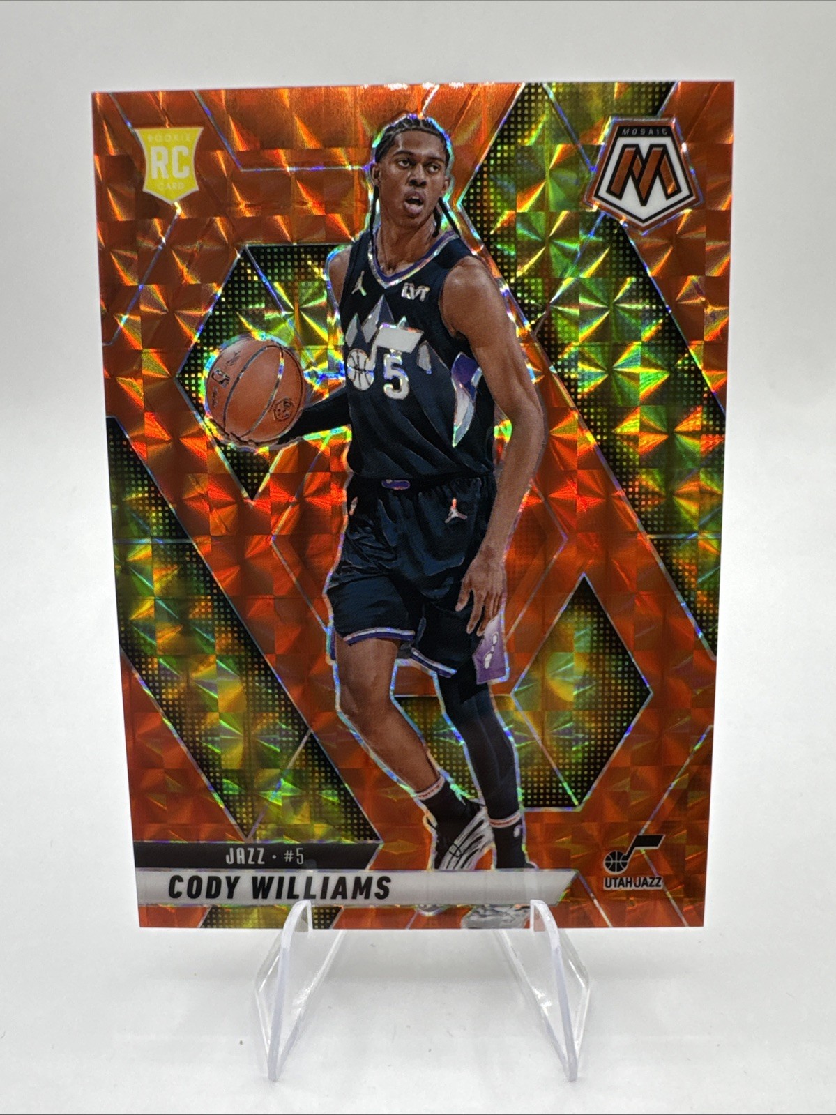 2024-25 Panini Mosaic - Cody Williams #207 Rookie RC Orange /249
