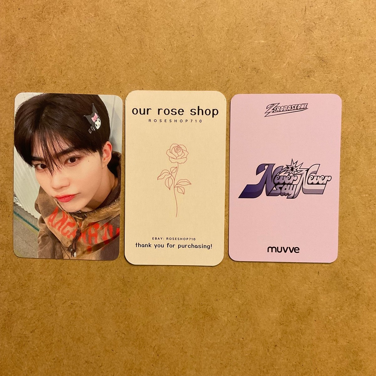 ZEROBASEONE muvve バンコク 応募 特典 トレカ 9枚セット ZB1 Zerobaseone Never Say Never Muvve Bangkok Fansign Official