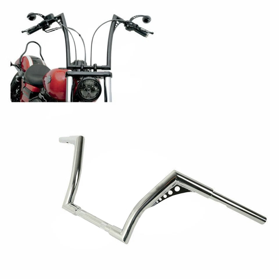 1 X 10" Rise Ape Hangers Handlebar Monkey Bagger For Honda Shadow VT750RS Foto 3 de 4