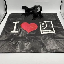 I Love Goodwill Reusable Tote Bag Thrifting Reselling Grocery 19.5x17.5x7.5 Red