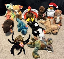 Ty Original Beanie Babies Lot of 12 Mixed Plush Stuffed Animals Special Edition