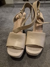 Autograph Platform Sandals, Cream, Size 3.5