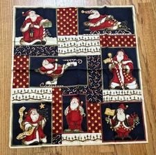 VINTAGE CHRISTMAS PANEL 22" X 20" MULTICOLOR COTTON NEW FAB 132