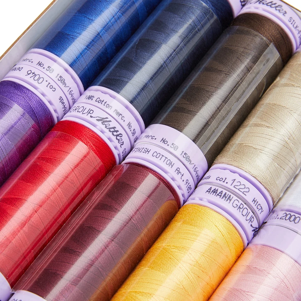 Silk Finish Cotton Thread Set | Colors may vary | 18 Pcs, Piece - Image 4 of 4