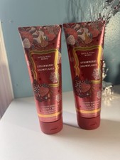 Bath  Body Works Strawberry Snowflakes Body Mist Cream Set of 2 New