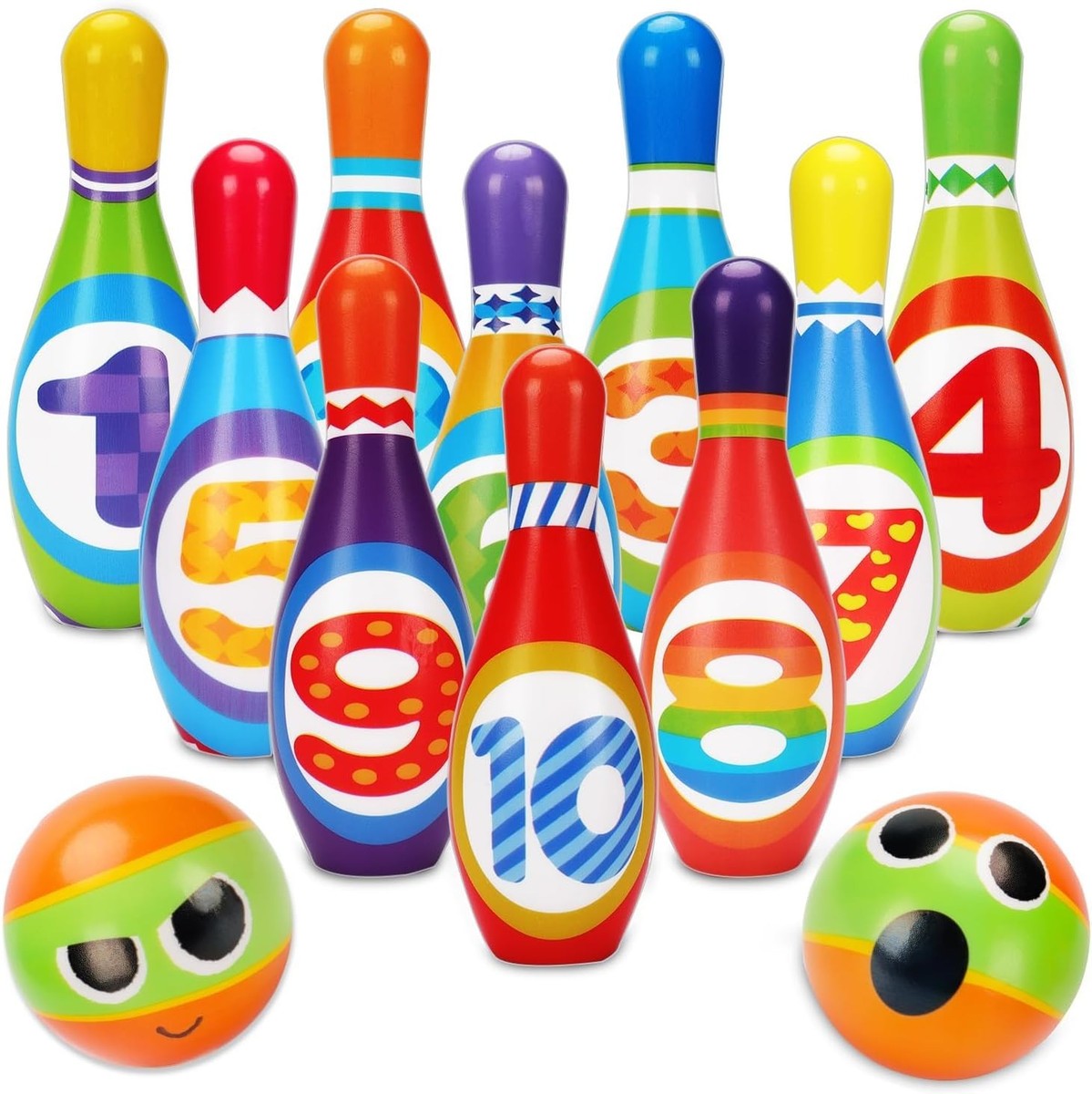 Kids Bowling Set 2-5 Toddler Indoor Bowling Game Outdoor Toy Gift
