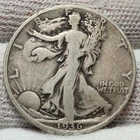 1936 D Walking Liberty Half Dollar, Great Album Filler! 90% Silver Coin WL-36d