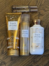 Lote de 5 BATH AND BODY WORKS Crema Touch Of Gold Jabón Corporal Fragancia Bruma
