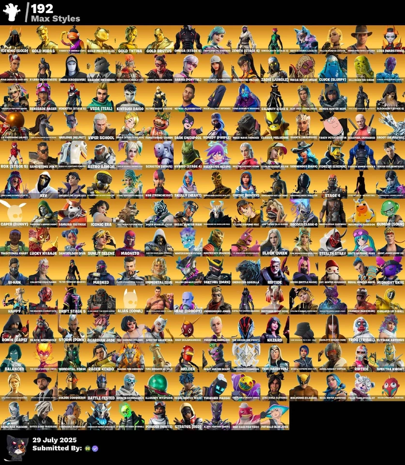 Fortnite 1177 Skns Wildcat,Sparkle Specialist,Black Knight,FishStick CONTACT ME  - Image 2 of 4