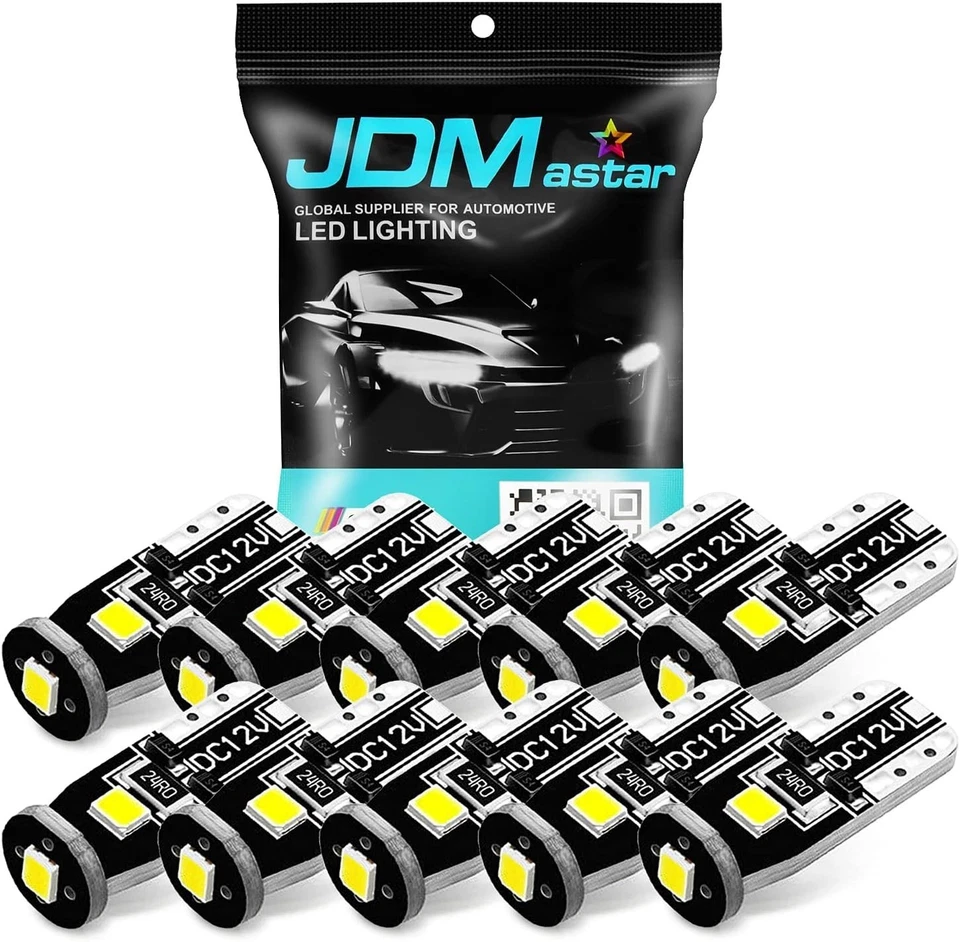 LED Bulbs 10 Pack Super Bright White 6000K 360-Degree Shine for Auto Interior - Image 3 of 4