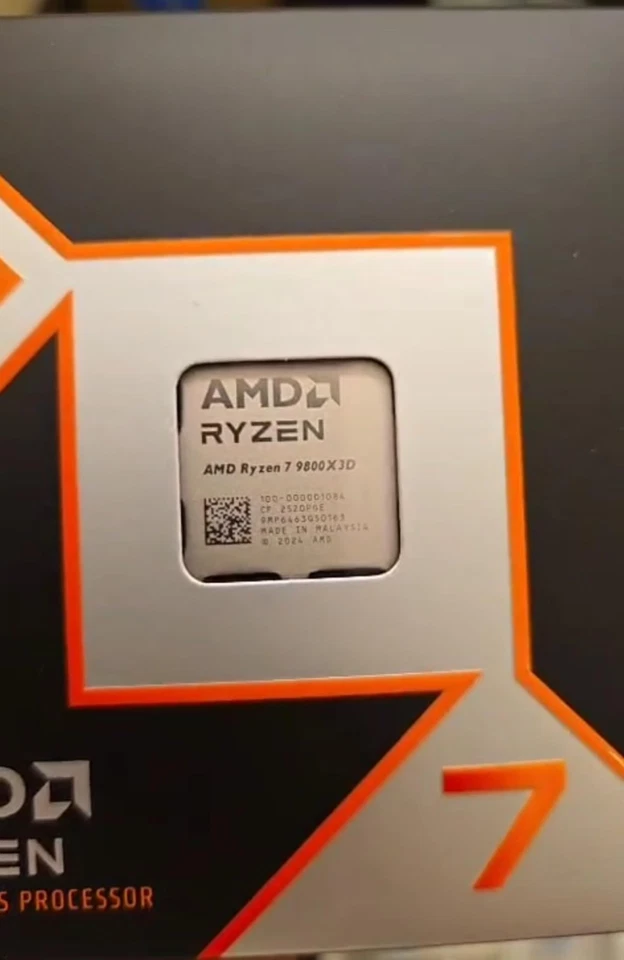 AMD Ryzen 7 9800X3D 8-Core 16-Thread Desktop Processor - NEW UNOPENED - Image 2 of 2
