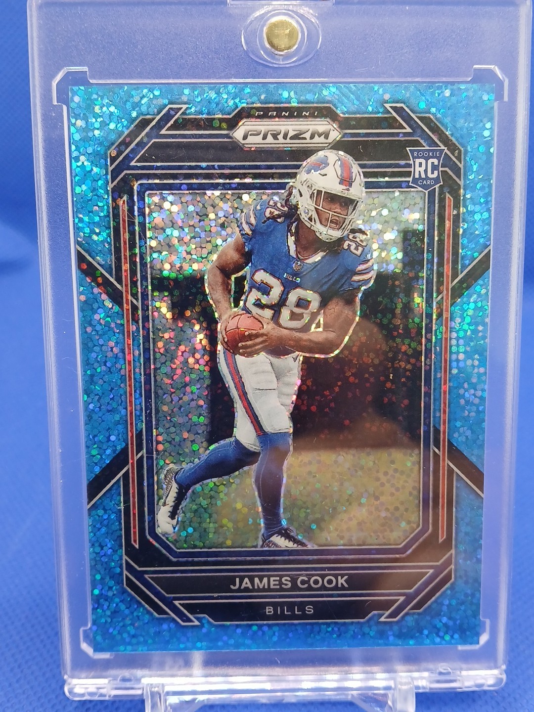 2022 Panini Prizm - Rookies James Cook #319 Blue Sparkle Prizm /96(RC)