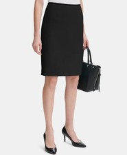 Calvin Klein Womens Pencil Skirt Scuba Crepe Brown Back Zip Size 10 NWT 79