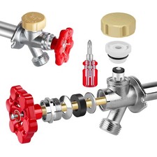 Outdoor Faucet Repair Kit, ASSE 1019-A Vacuum Breaker Outside Silver