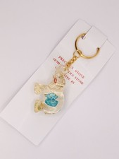Lucky Elephant Keychain with Semi-Precious Stone Inlay