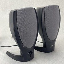 Harman Kardon A00 Wired Computer Speakers Black/Gray Tested No Power Cord