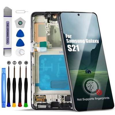 TFT Display Für Samsung S21 5G G991 LCD Bildschirm Touch Screen In-Cell + Rahmen