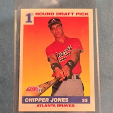 1991 Score #671 Chipper Jones ROOKIE CARD