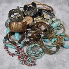 Vintage Costume Jewelry Lot 2lbs Western Brass Copper Wear Repair Harvest Craft