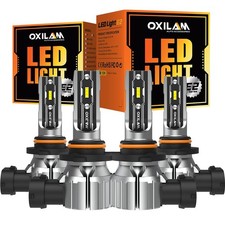 9005 9006 LED Combo Headlight Kit Bulbs 6500K Cool White COB High Low Beam