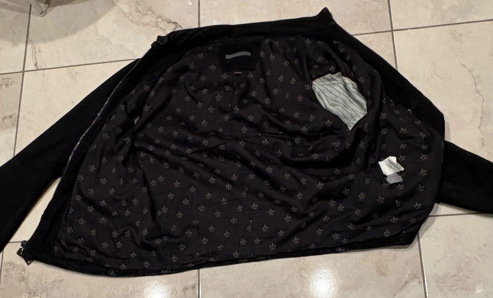 John Varvatos Goat Suede Black Jacket Size 50 image 10