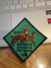 1992 MICHIGAN DNR SUCCESSFUL DEER HUNTER PATCH -BEAR-TURKEY-ELK-MOOSE-FISHING