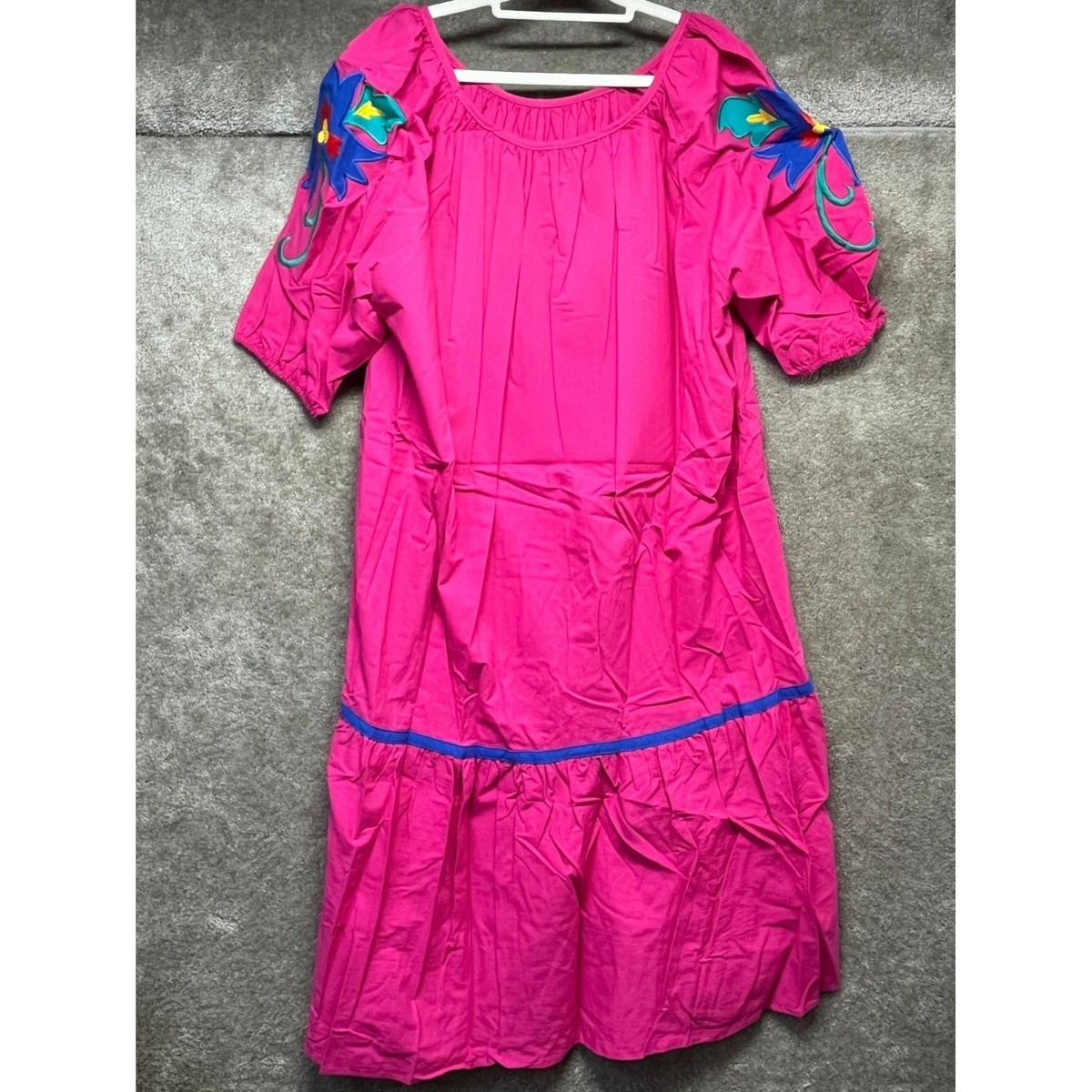 Vtg JCPenney Dress Size 2X Fuchsia Pink Floral Applique Cottagecore Muu Muu NWT | eBay Vtg JCPenney Dress Size 2X Fuchsia Pink Floral Applique Cottagecore Muu Muu NWT | eBay