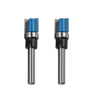 1/4" Router-Bit 1/4x1/2x11 2 Stück Blau+Silber Fräser Kohlenstoffstahlgriff - Bild 1 von 4