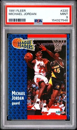 1991 FLEER #220 MICHAEL JORDAN PSA 9