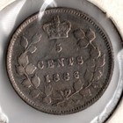 1886 Canada 5 Cent 0.925 Fine Silver, Queen Victoria, Possibly cleaned, Small 6? — photo 2