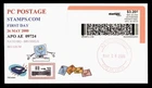 DR WHO 2000 CVP COMPUTER VENDED STAMPS.COM PRIORITY $3.20 FDC BELGIUM APO R60499