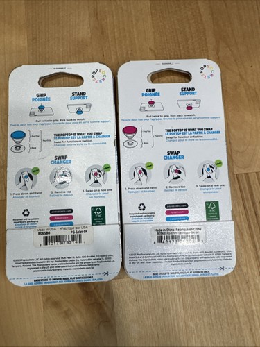 Lot de 2 PopSockets neufs dans leur boîte Smile Smiley Face Pop Socket Premium �� - Photo 3 sur 5