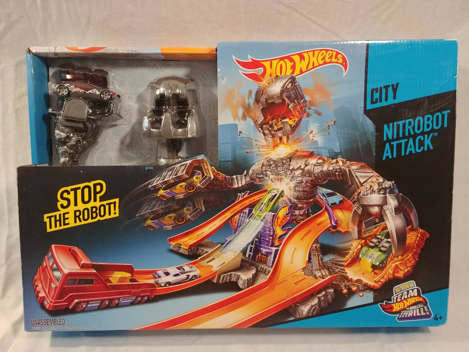hot wheels nitrobot attack playset
