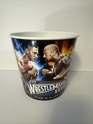 WWE Wrestlemania XXVIII 28 Popcorn Bucket Cena Cody Rhodes CM Punk Undertaker 