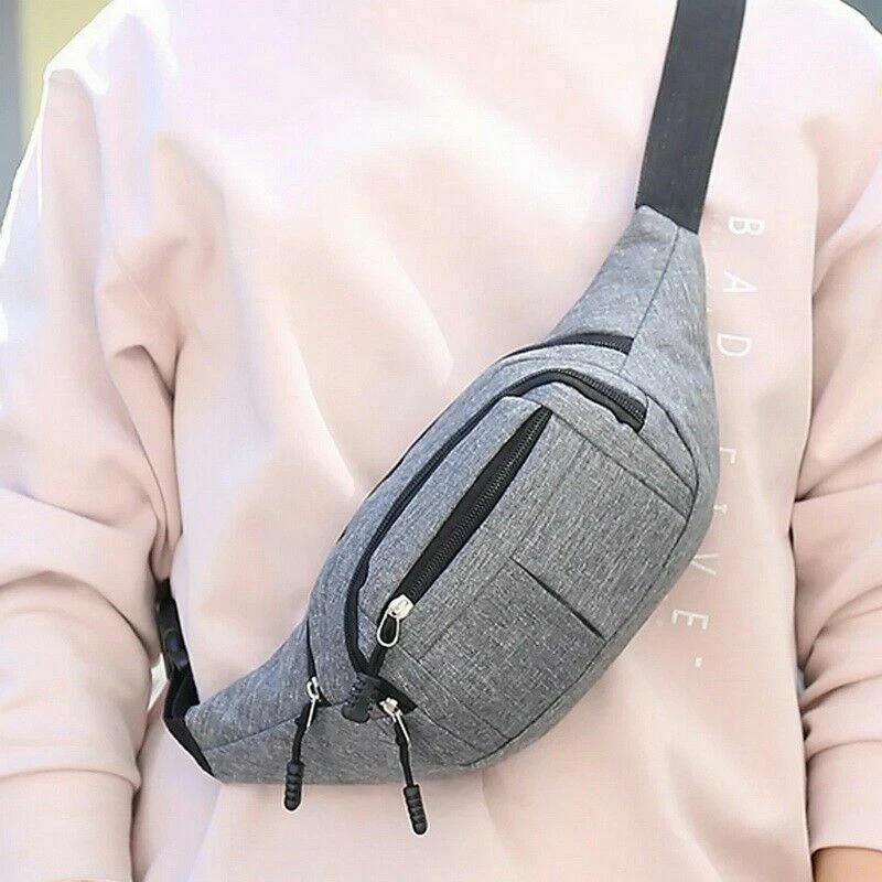 Men Women Waist Chest Pack Bum Bag Casual Funny Pouch Purse Crossbody Hand  Bags#