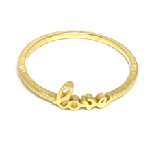 10KT SOLID GOLD LOVE RING  .....SIZE 7 .....FREE SHIPPING 