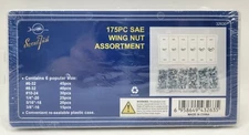 Swordfish 32630 - 175Pcs SAE Steel Wing Nut Assortment, 6 Popular Sizes 