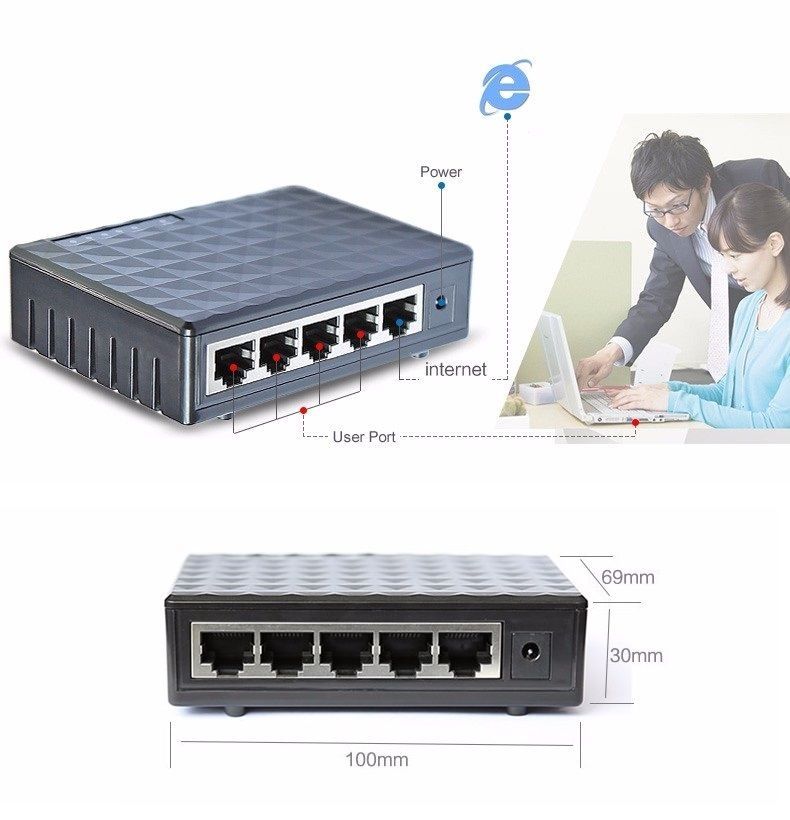 Switch Desktop 5 Porte 10/100 Con 4 Porte PoE, TEF1105P - TENDA - Foto 8