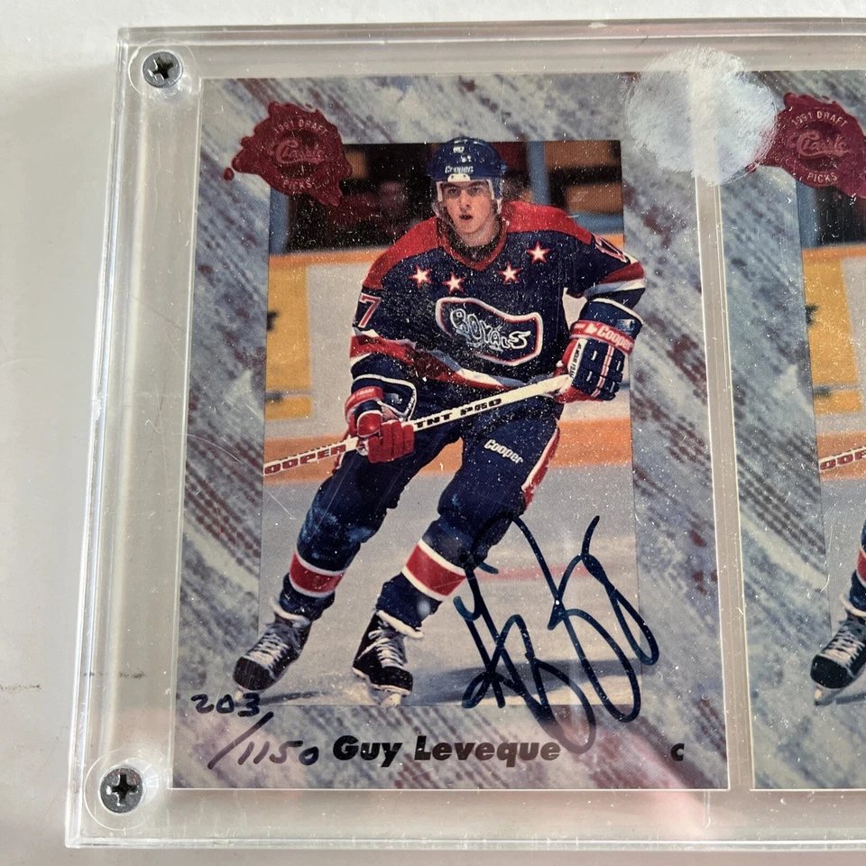 1991-92 Classic Guy Leveque Auto Autograph /1150 - Image 2 of 4