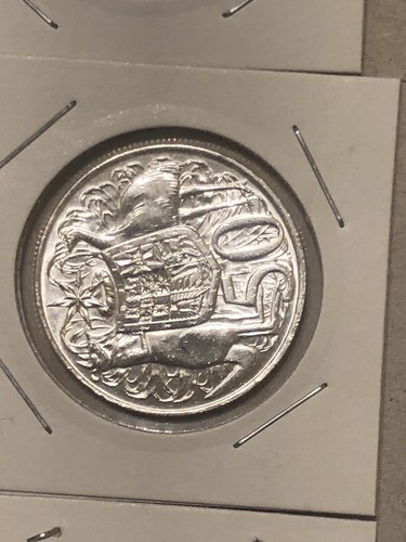 6 X Australian 1966 silver round 50 cent coin In 2x2 Holder AUnc Ex. 80% Silver - Picture 9 of 22