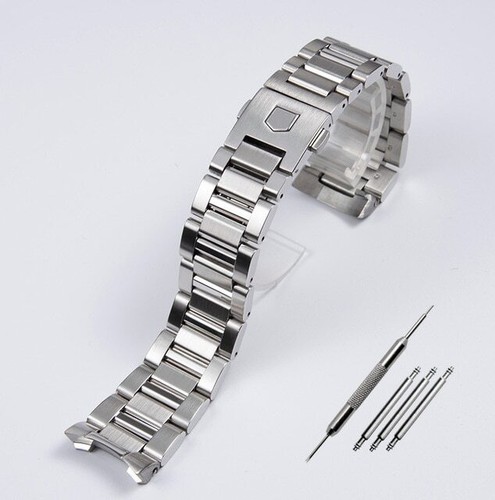 22 24mm Stainless Steel Watch Band Strap For Tag Heuer Calera Bracelet - Picture 7 of 17