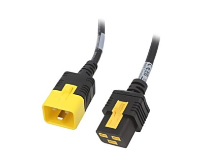 6051.2147 Cable IEC C19 female,IEC C20 male PVC 1m with locking black SCHURTER